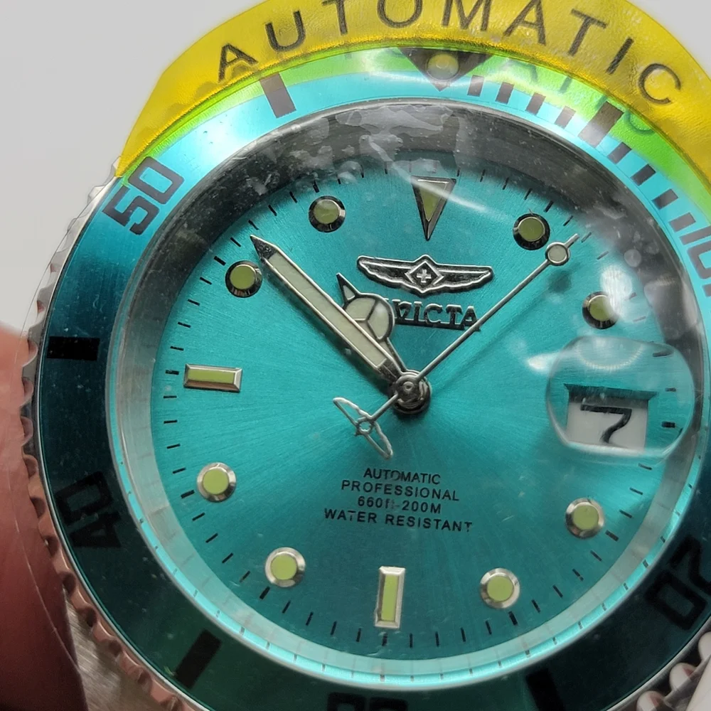 NWT 49910 Invicta Pro Diver Forge Stainless Automatic Mens Watch 40mm Aqua RARE